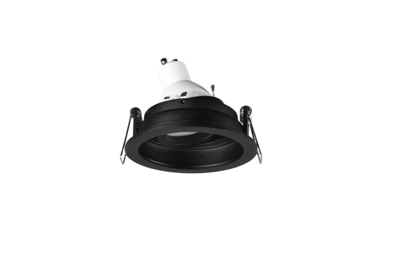 Oprawa wpuszczana oczko okrągła czarna 9,2cm KENAI 1xGU10x15W IP20 Trio