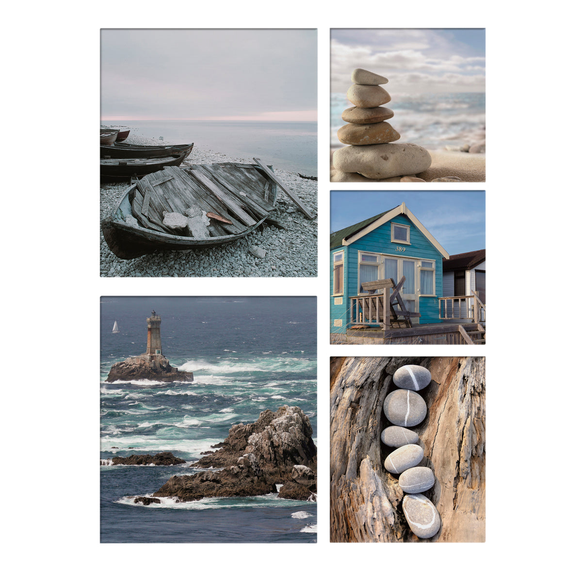 Art for the Home Canvas Set van 5 - Strand - 80x60 cm
