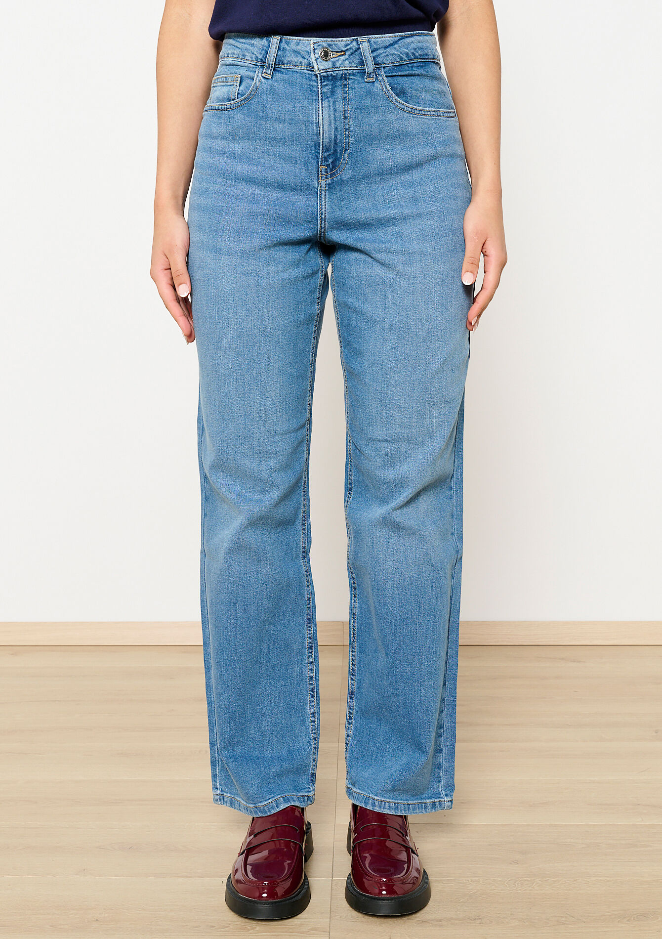 Wijde jeans met hoge taille