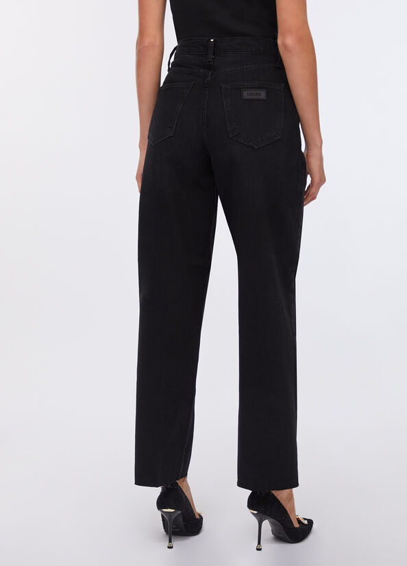 Jeans wide leg a vita bassa