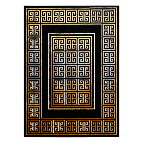Dywan ALLURE 1968 Grecki klucz, ramka - Strukturalny, stylowy, 80x150 cm