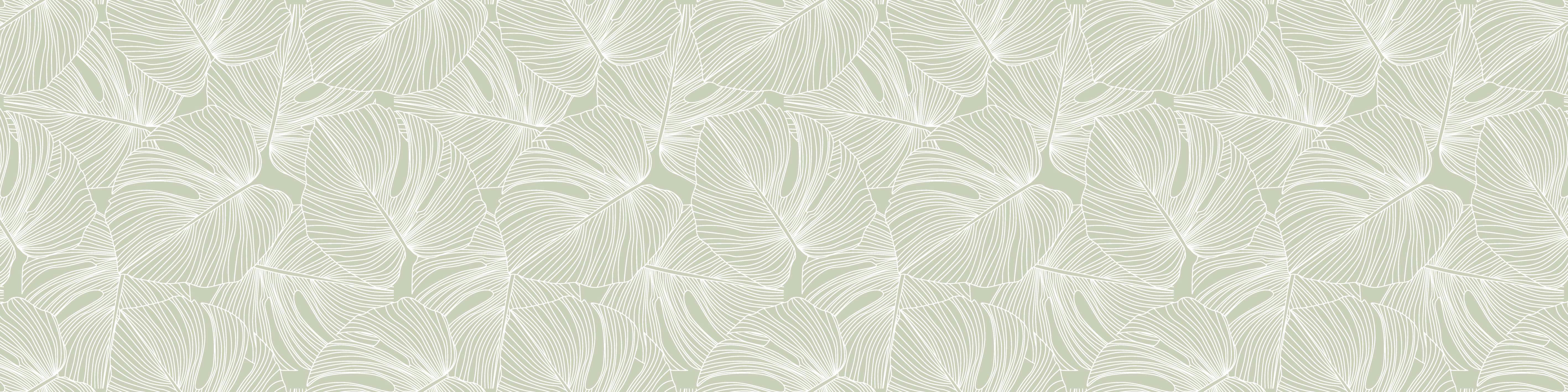 PALMS - Tapis en vinyl palmiers vert 48x198 cm