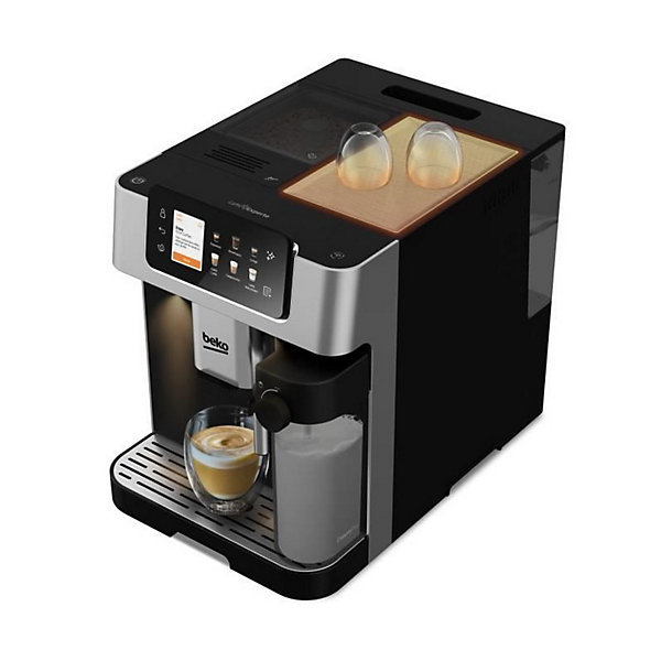 Machine a café avec broyeur - BEKO - CEG7348X - 1350 W - 250g de grains - Noir / Silver