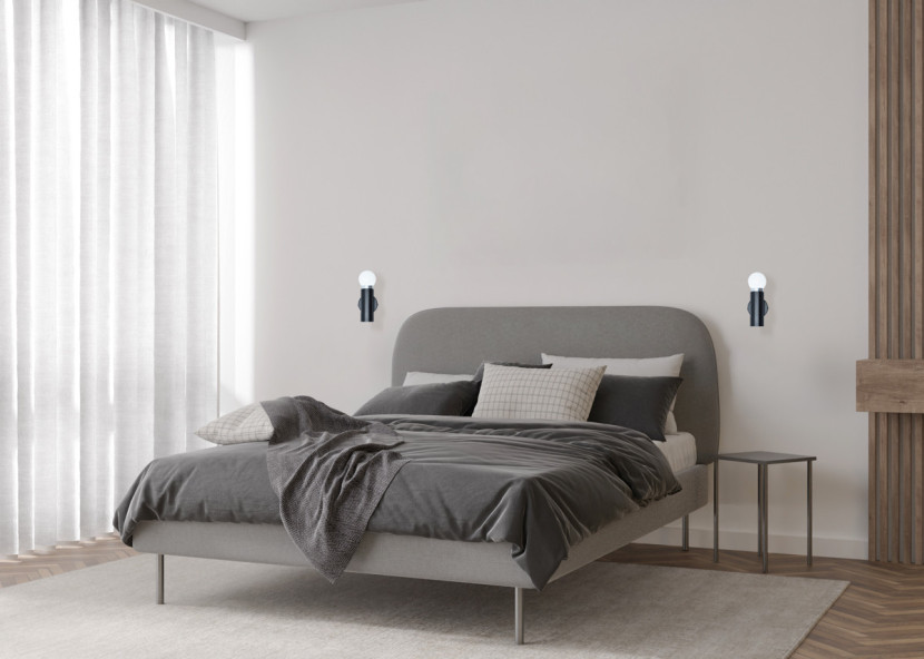 Kinkiet czarny piaskowany MACERA 1xE27x40W wym:16x10x9cm IP20 Italux
