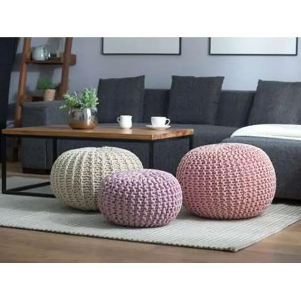 CONRAD - Poef - Roze - 50 cm - Katoen