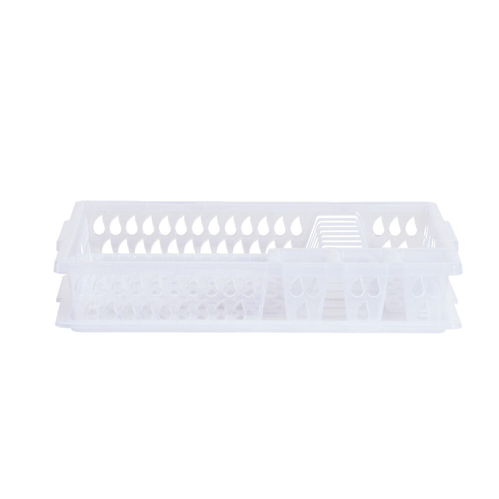 égouttoir à vaisselle en plastique transparent