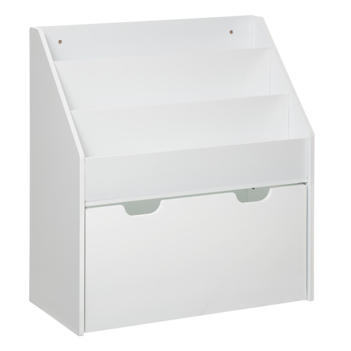 Kids bookcase on wheels White, H.70 cm