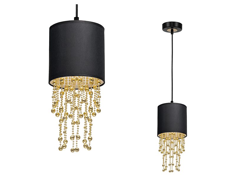 Lampa wisząca Almeria tkaninowa czarna