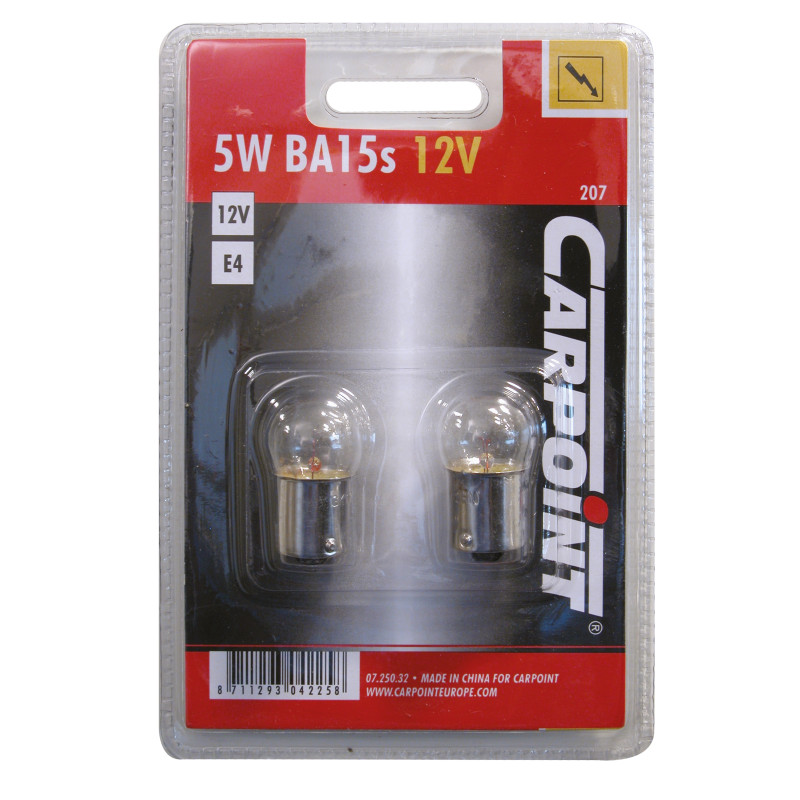 Ampoule à incandescence BA15s 5 W 2 pièces