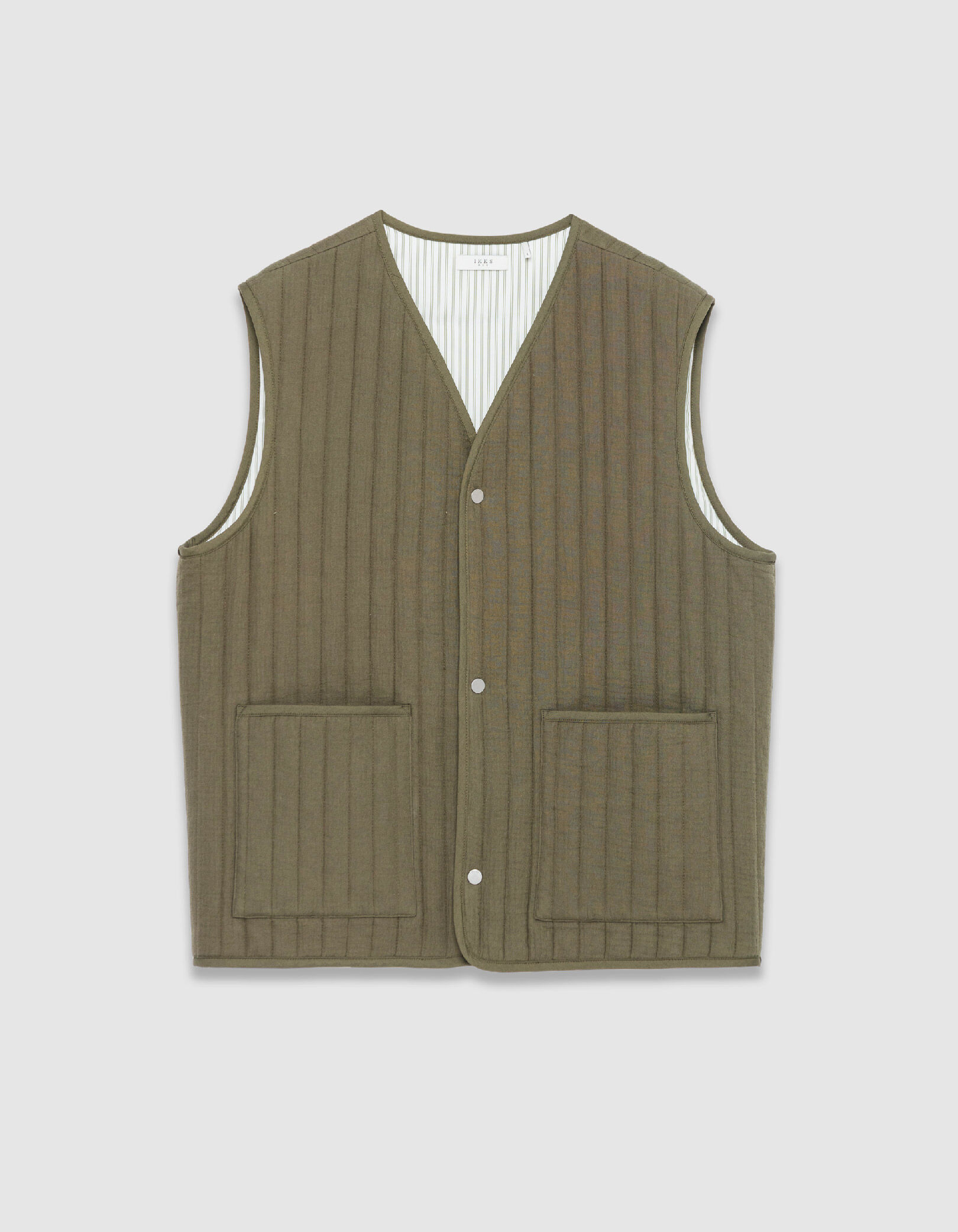 Gilet sans manches kaki matelassé Homme