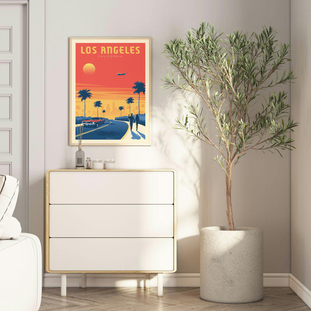 - Affiche Los Angeles Californie - Ford Mustang 30x40 cm