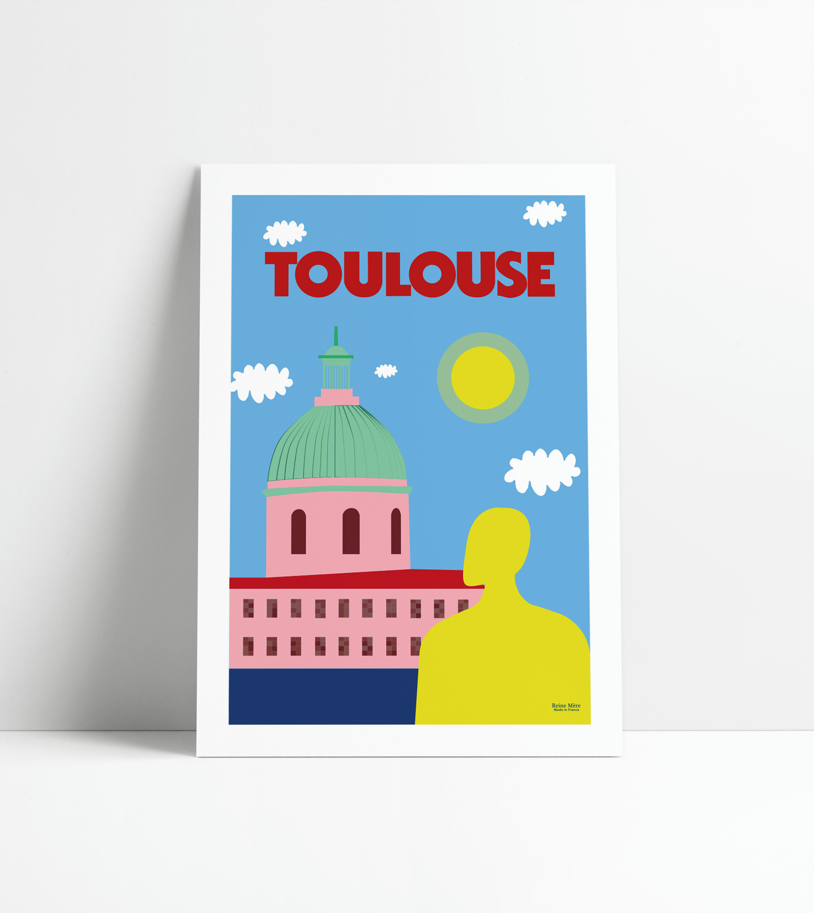 Toulouse La Grave - Affiche A3 Ville Rose en papier recyclé