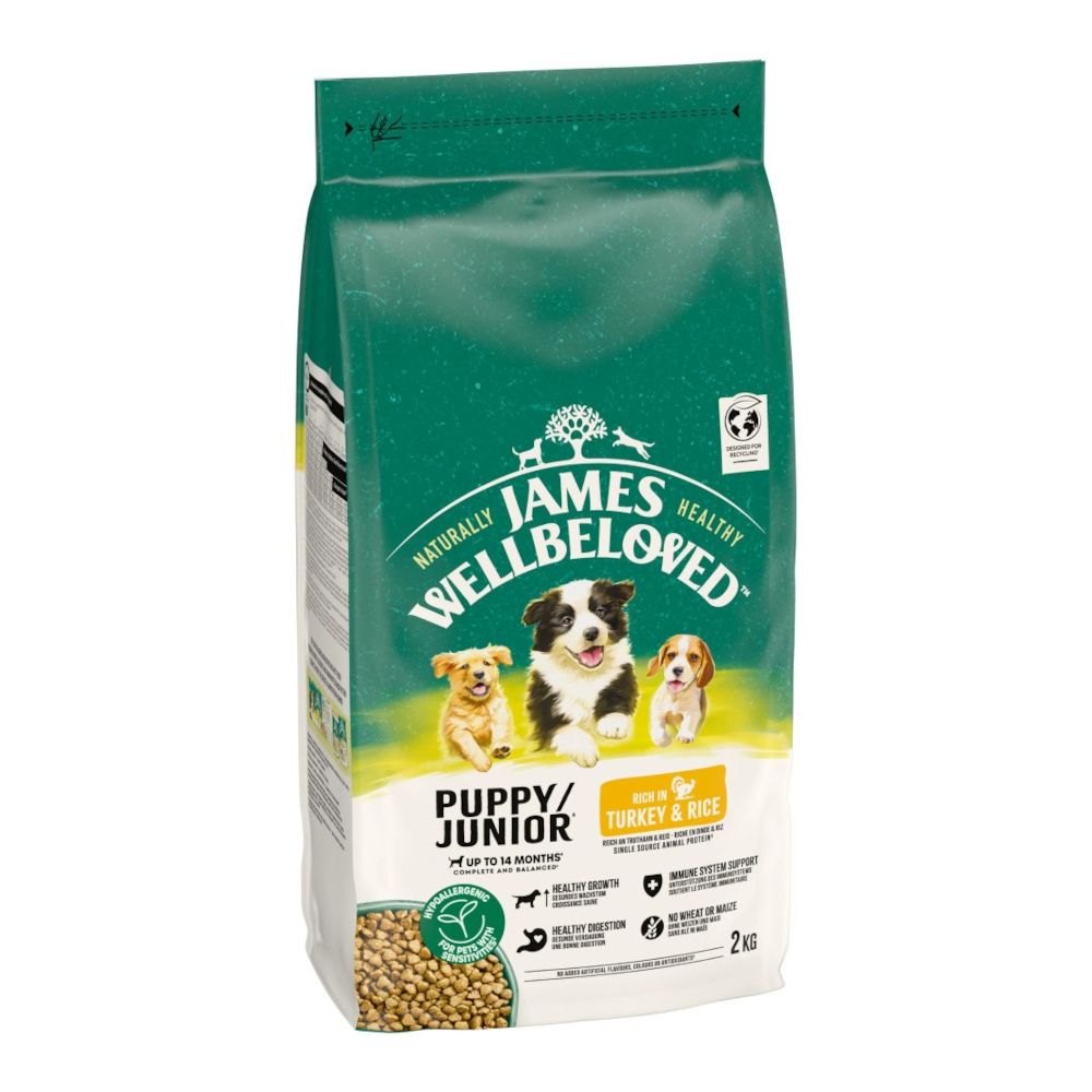 James Wellbeloved Junior Dog Hypoallergenic Turkey & Rice