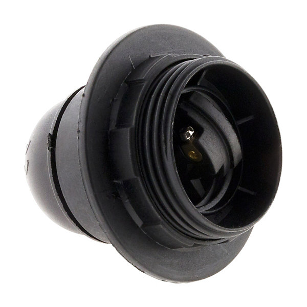 Lot de 2 douilles E27   bague - Noir - Zenitech