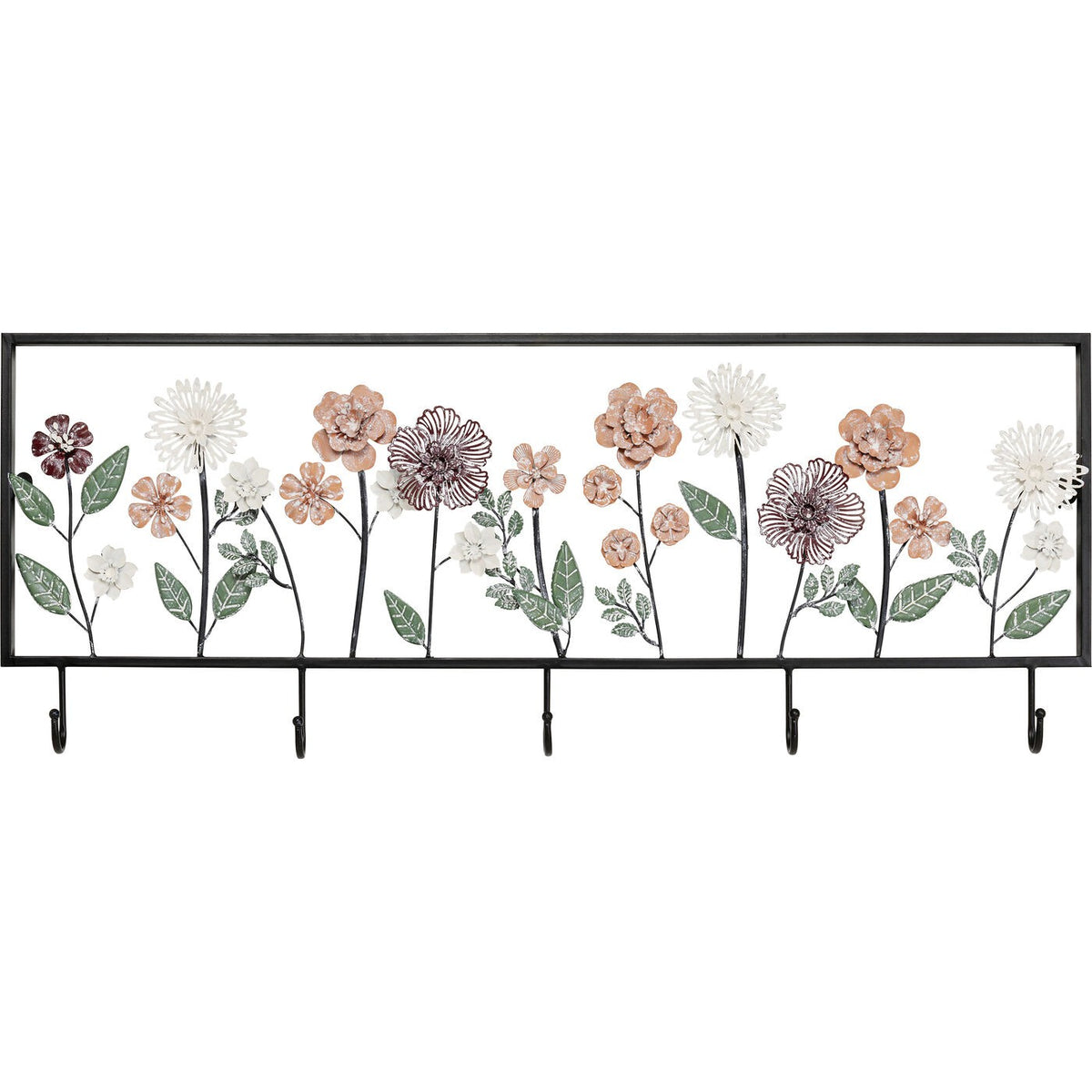 Kare Design Wand Kapstok ingelijste bloemen