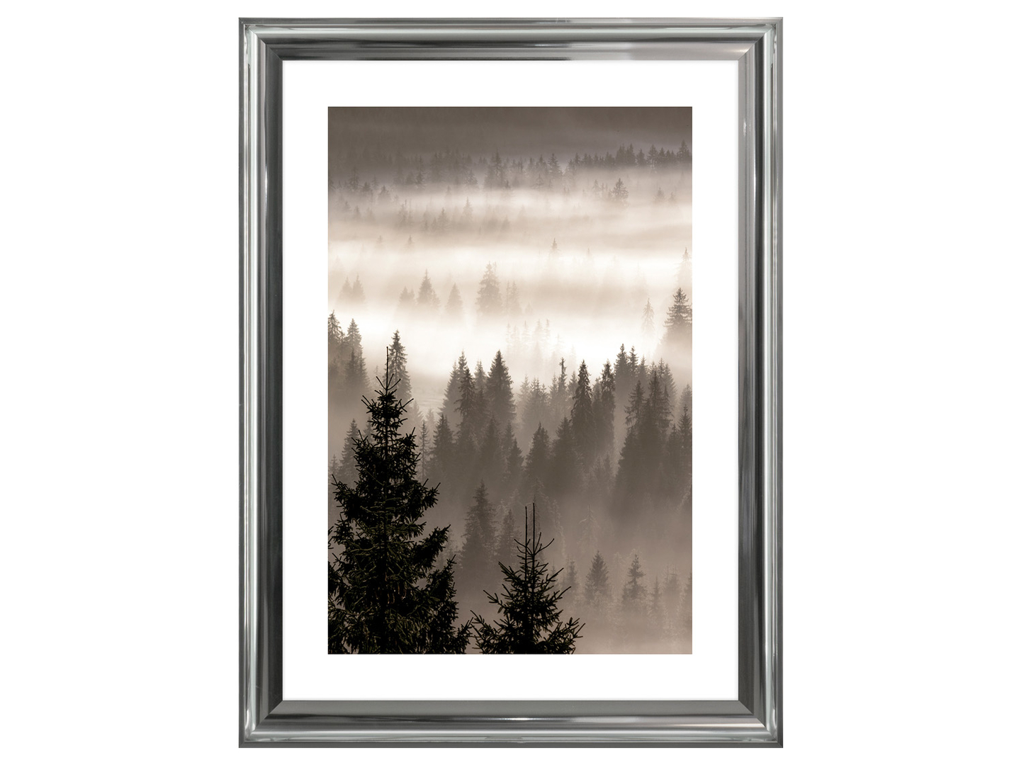 Obraz w ramie Forest Valley In The Mist No.1 58x78 cm