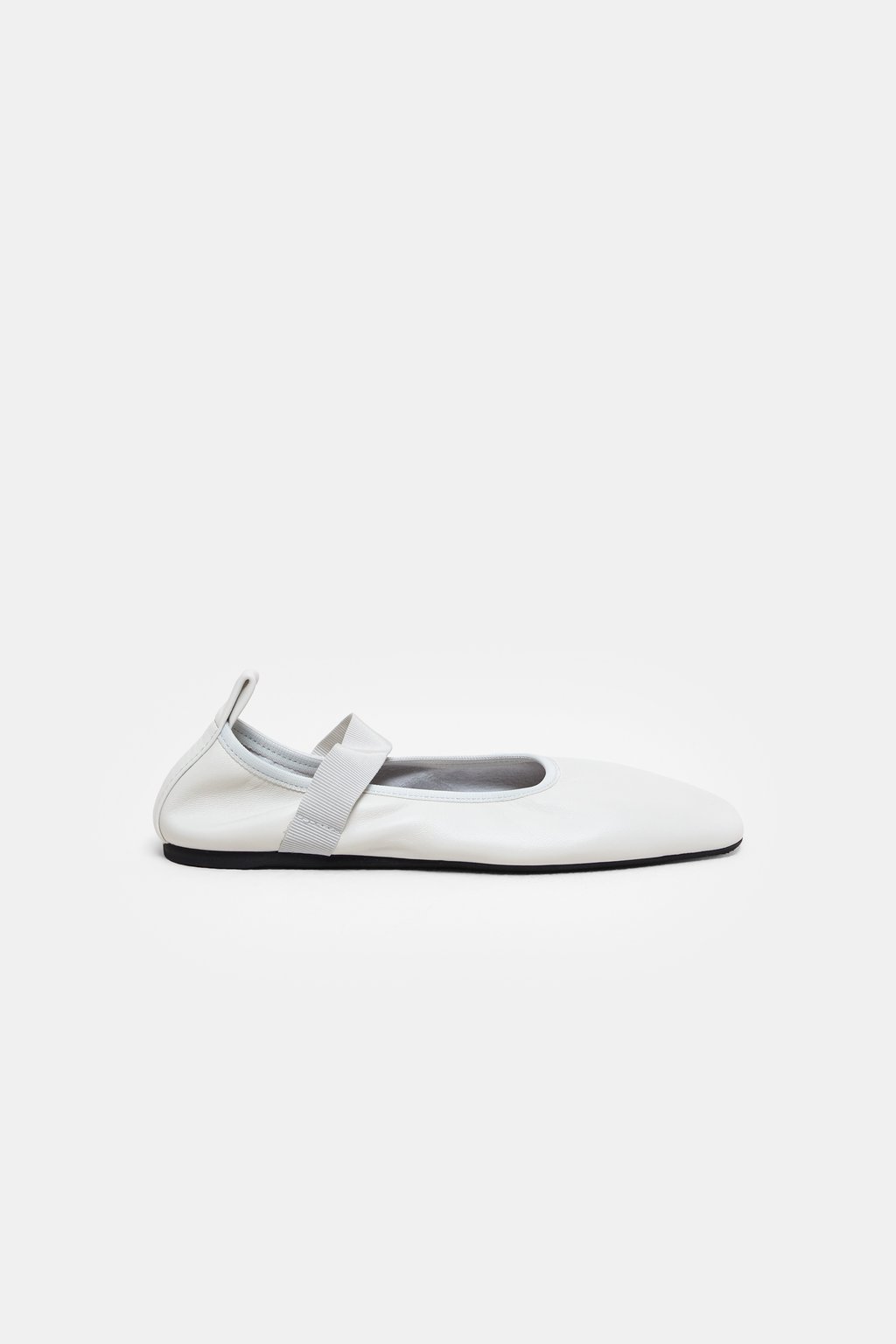 Leder-Ballerinas mit Riemen