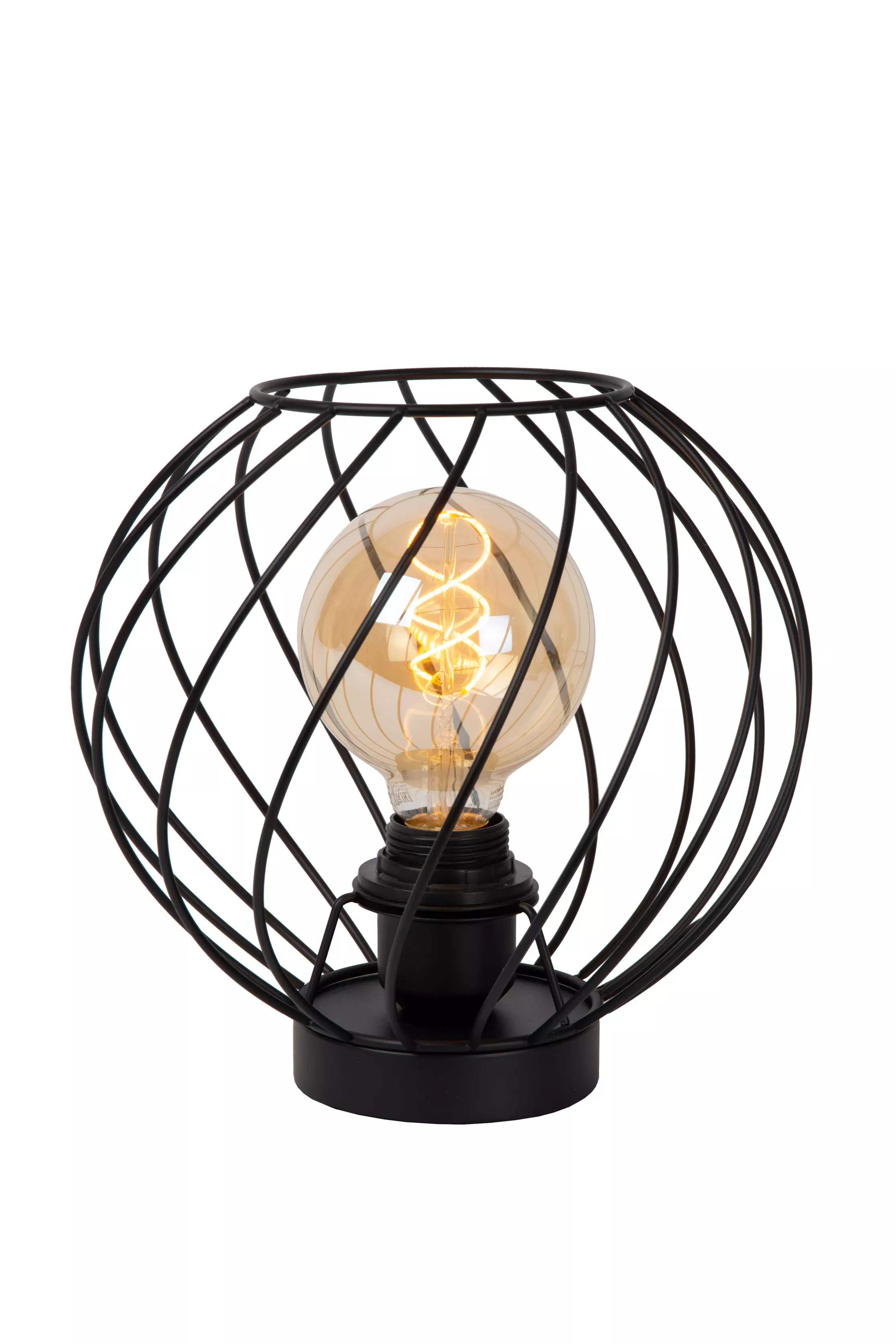 Lampa stołowaczarna Danza 1xE27x40W wys:25cm Lucide