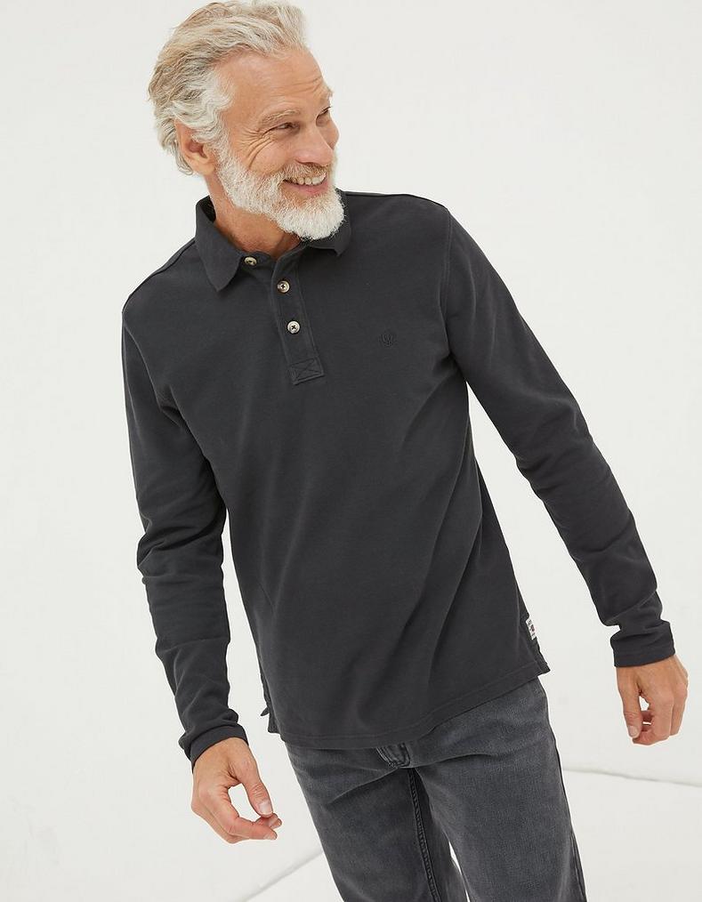 Long Sleeve Organic Pique Polo