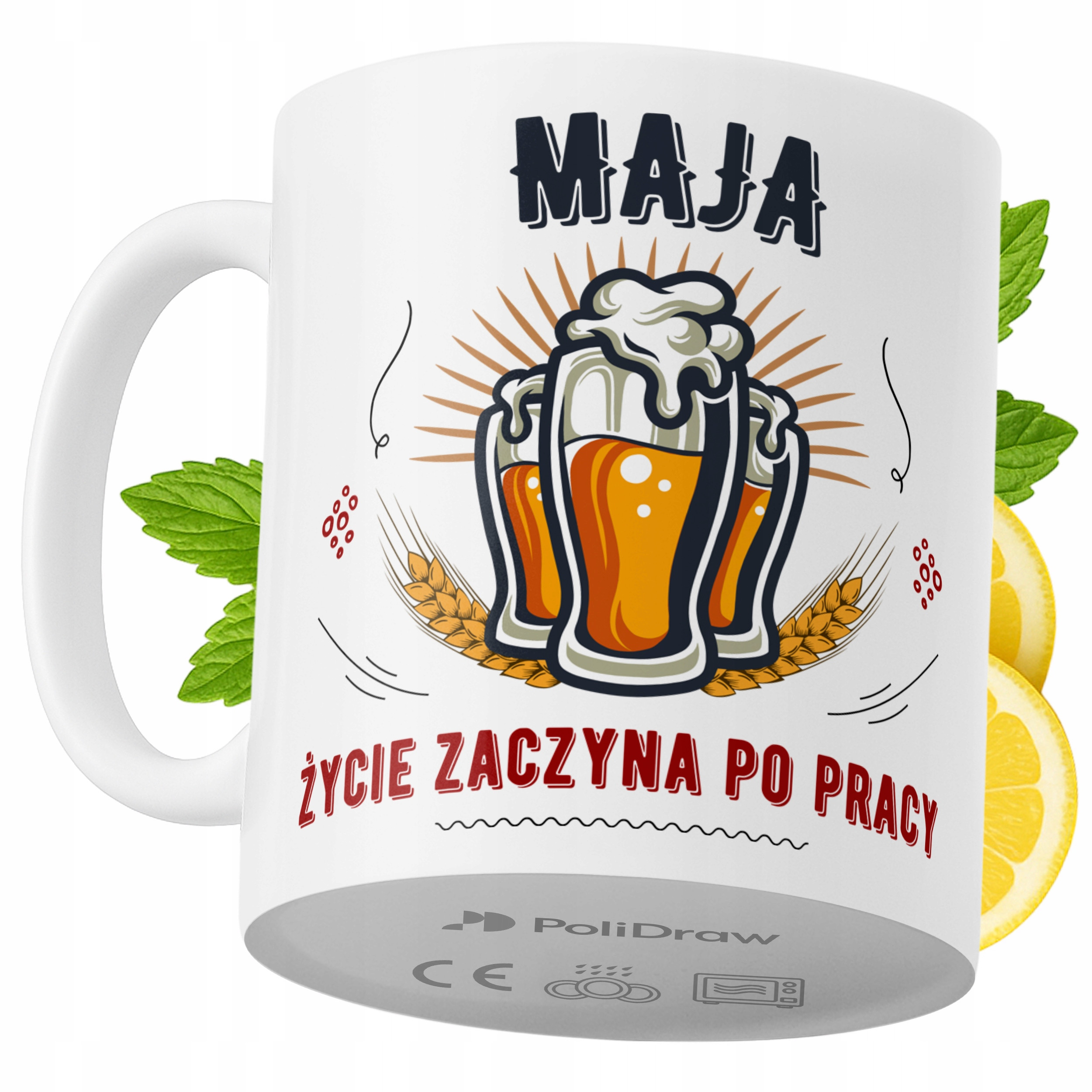 Kubek Dla Mai na Prezent z Nadrukiem ze Zdjęciem 330 ml PoliDraw