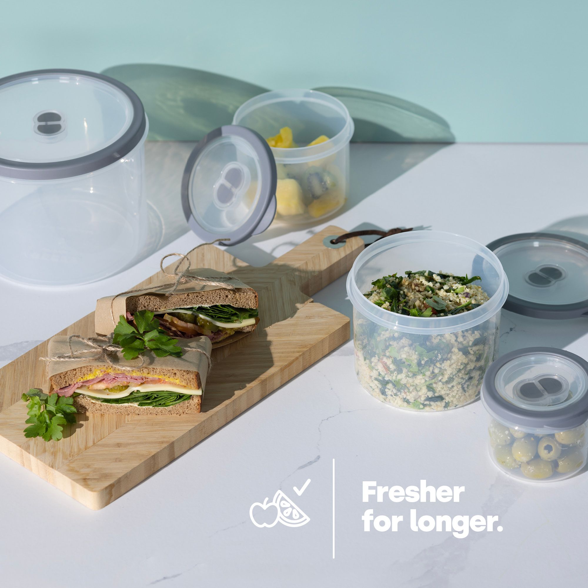 LIVIVO 5pc Airtight Food Storage Containers Round Set