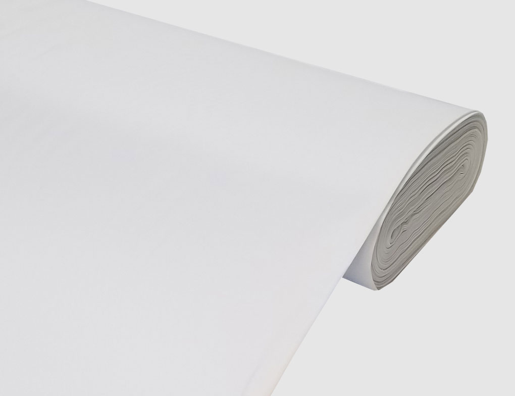 Dekostoff Satin Weiß
