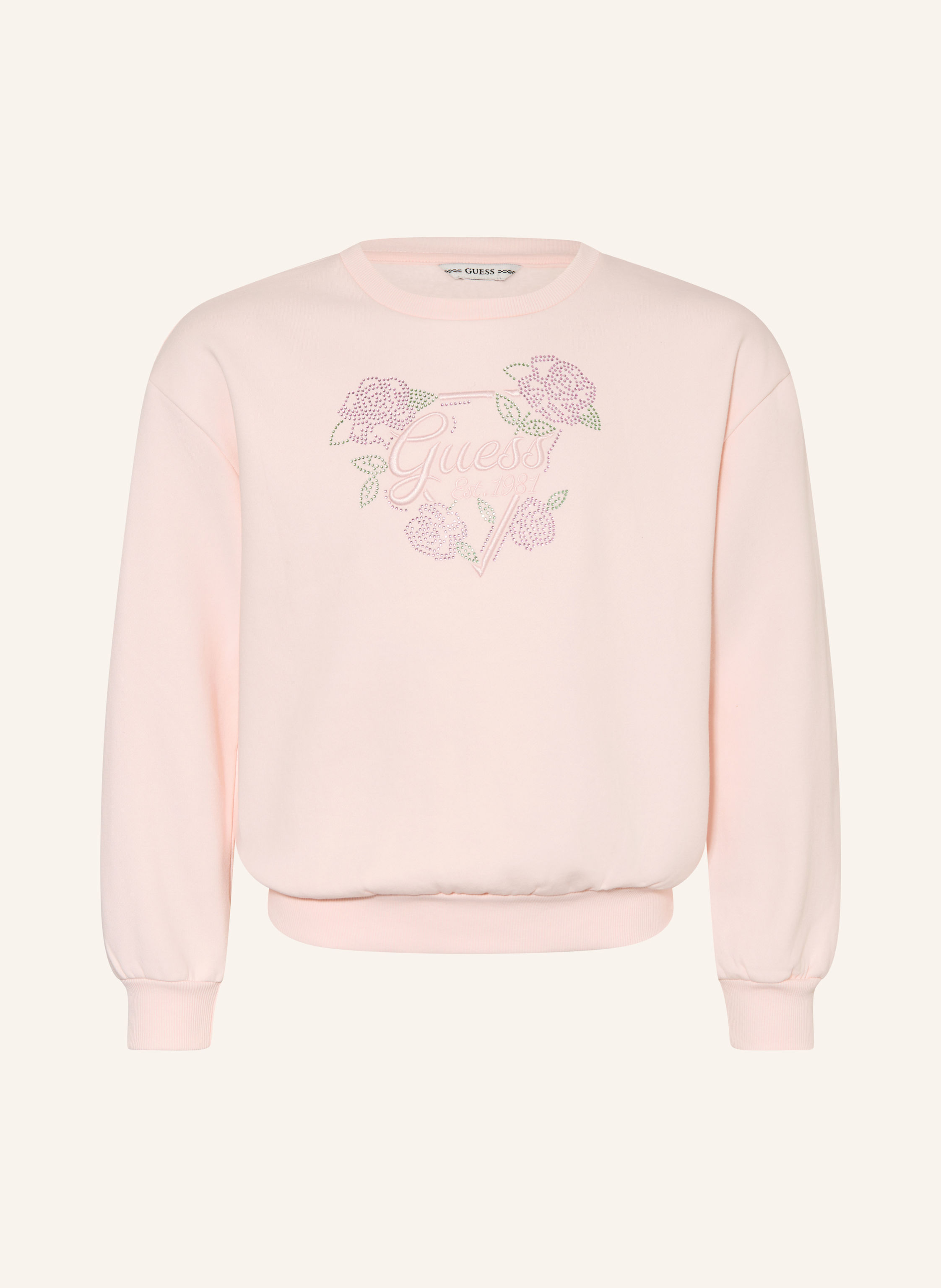 GUESS Sweatshirt mit Schmucksteinen