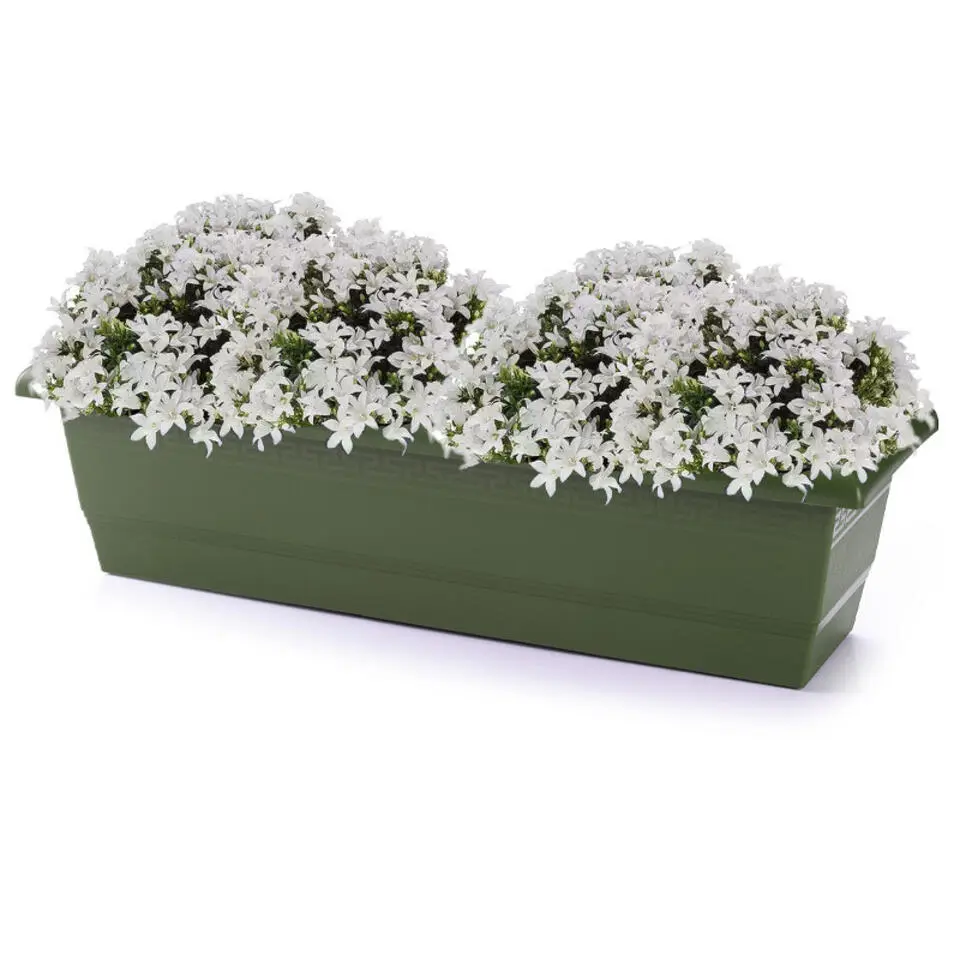 Forte Plastics Plantenbak - groen - rechthoekig - 60 x 20 x 16 cm