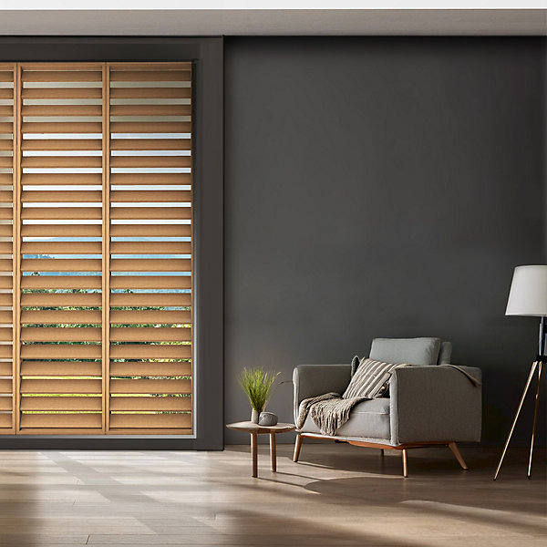 Claustra persienne réglable Jersey coloris chêne de Saragosse 250X60X1.2 cm