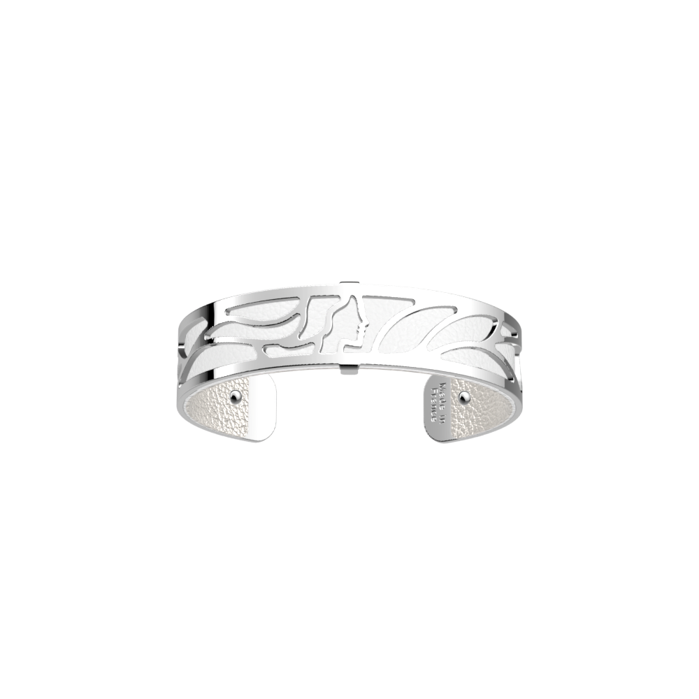 Manchette Marianne, cuir réversible Blanc Nacré / Blanc