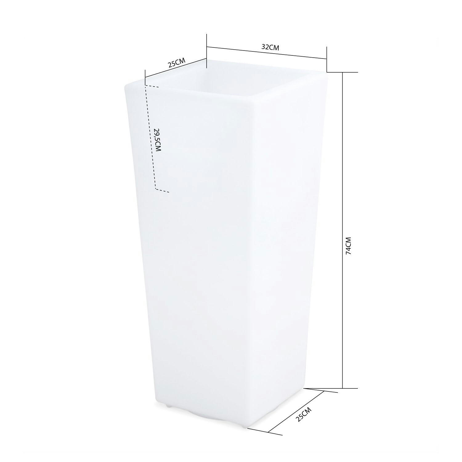 - Pot de fleurs décoratif lumineux LED 75cm 16 couleurs rechargeable