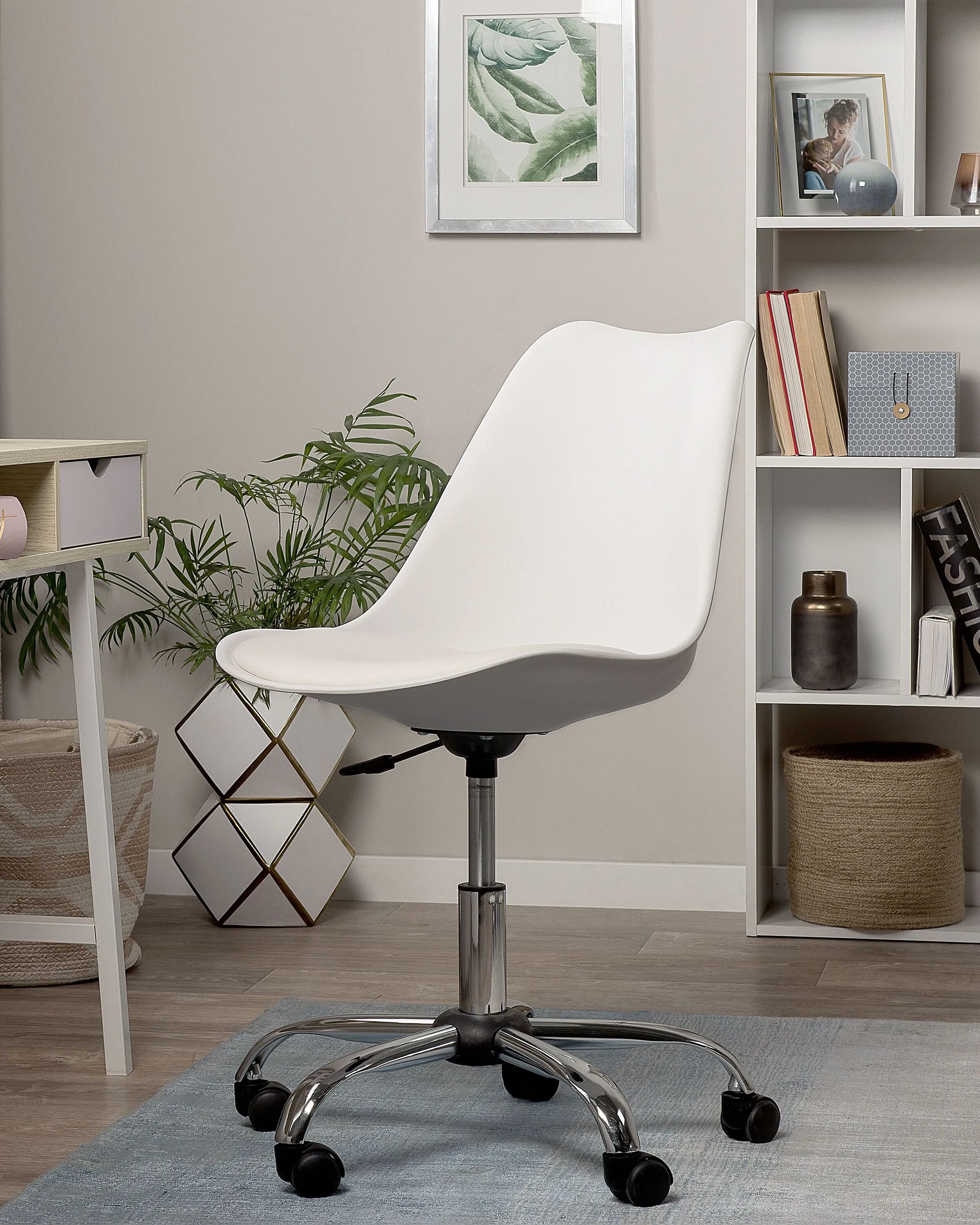 Desk Chair DAKOTA Faux Leather White