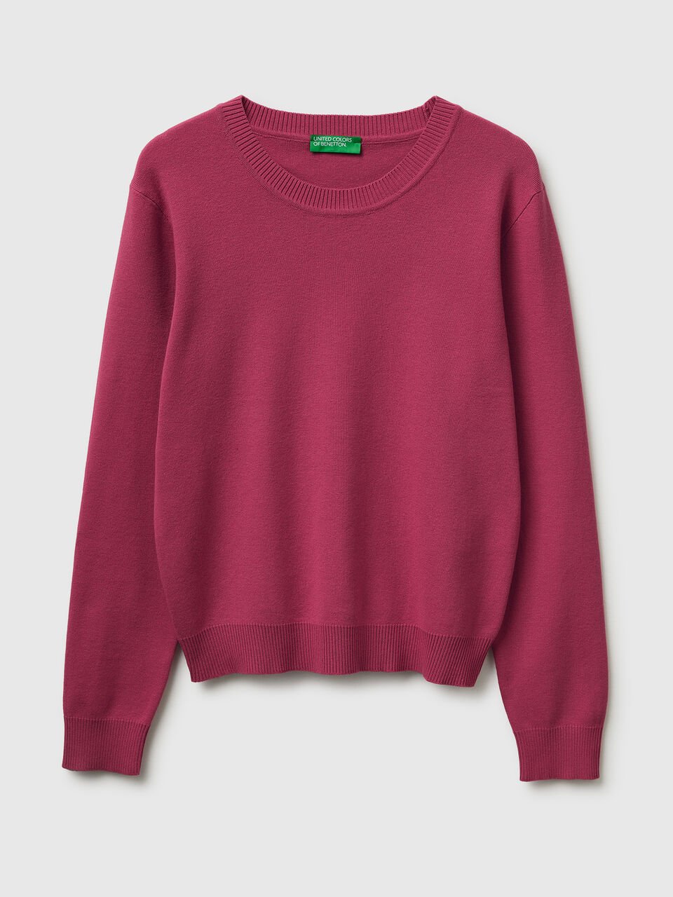 Plum sweater in cotton tricot