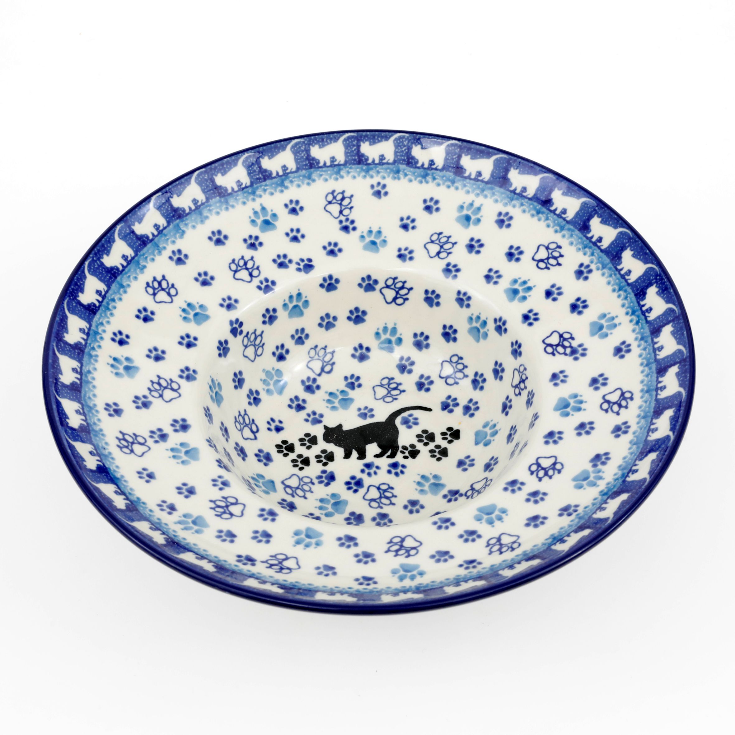 Talerz głęboki na spaghetti D86 25cm  1771X Czarny kot