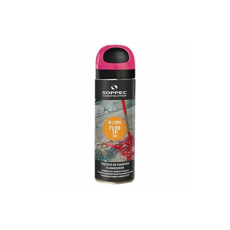 Spray de traçage fluo cerise 0,5 L