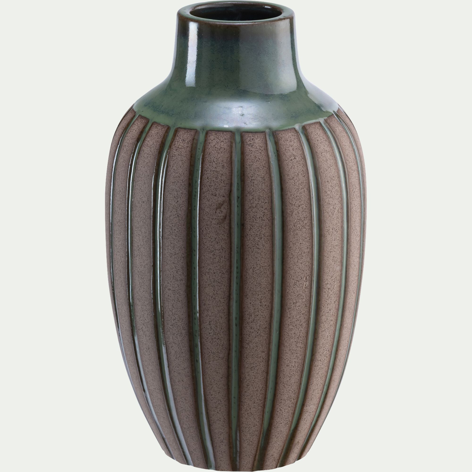 UPIE - Vase classique en faïence forme oeuf H20cm - vert
