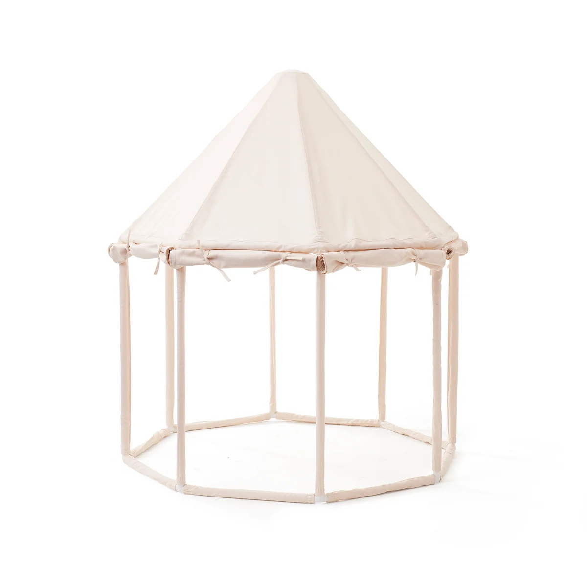 Kids Concept - Spielzelt Pavillon, Ø 122 x H 142 cm, beige