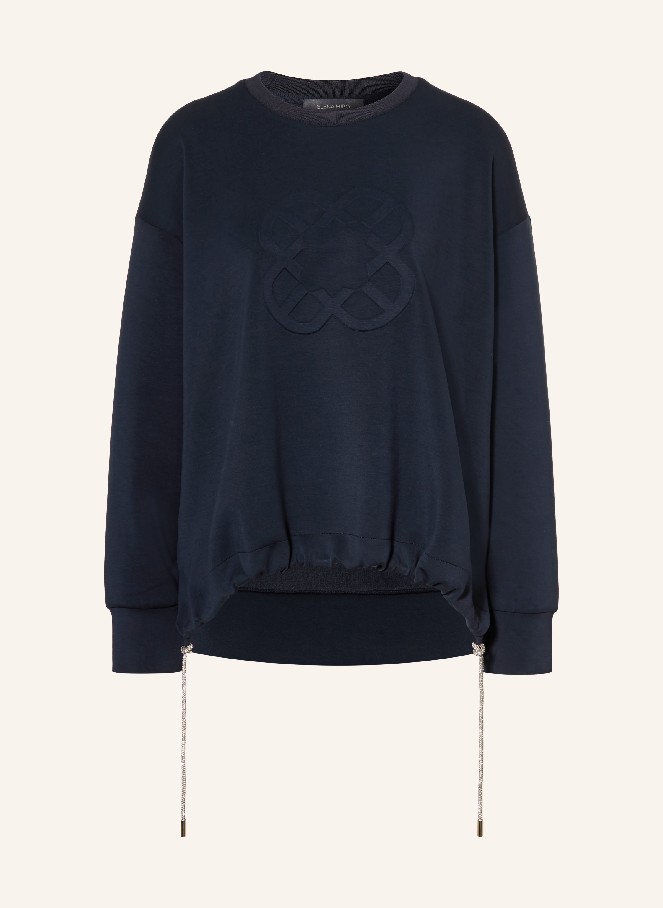 ELENA MIRO Sweatshirt mit Schmucksteinen