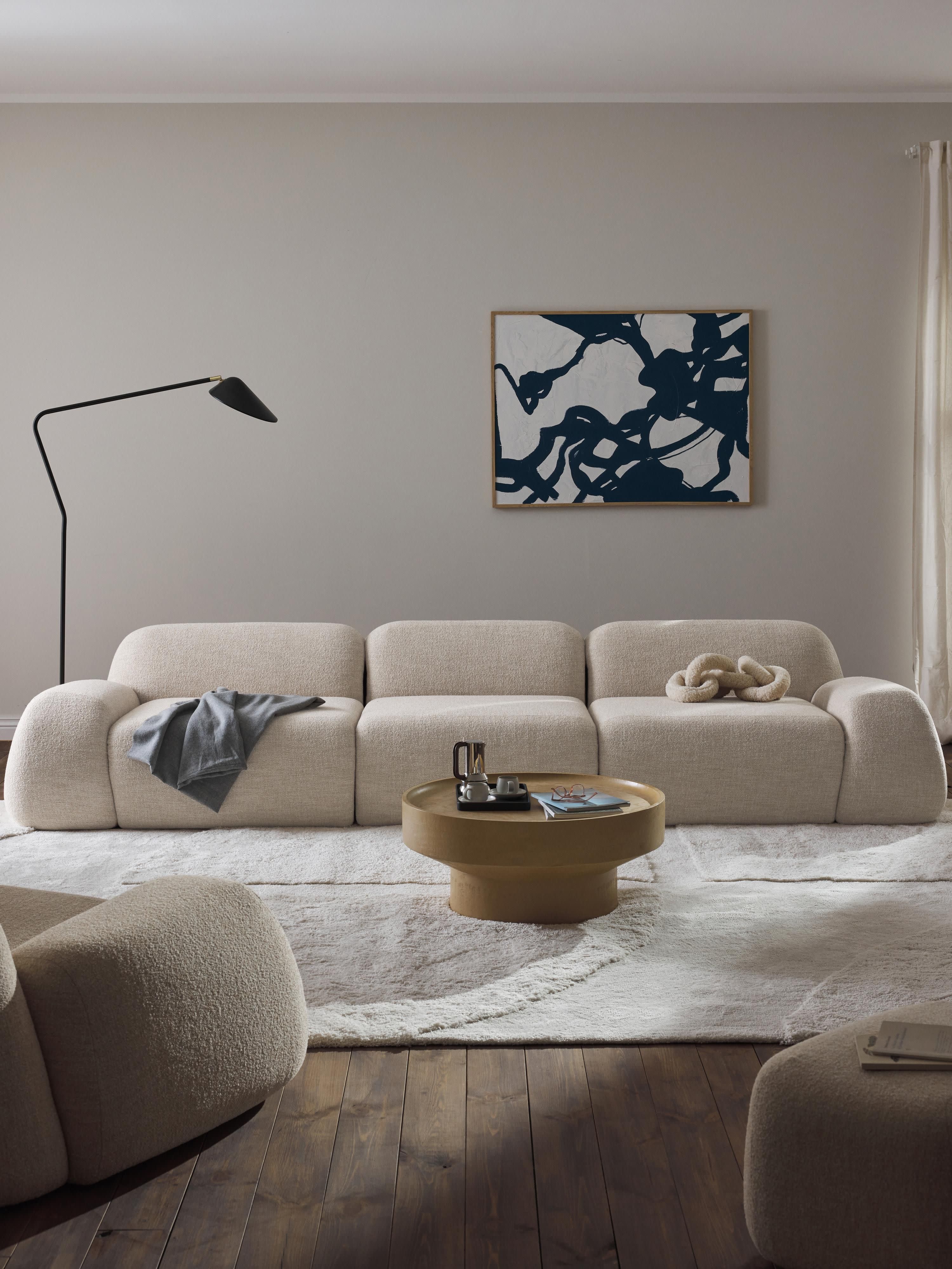 Modulares Bouclé-Sofa Wolke (4-Sitzer)