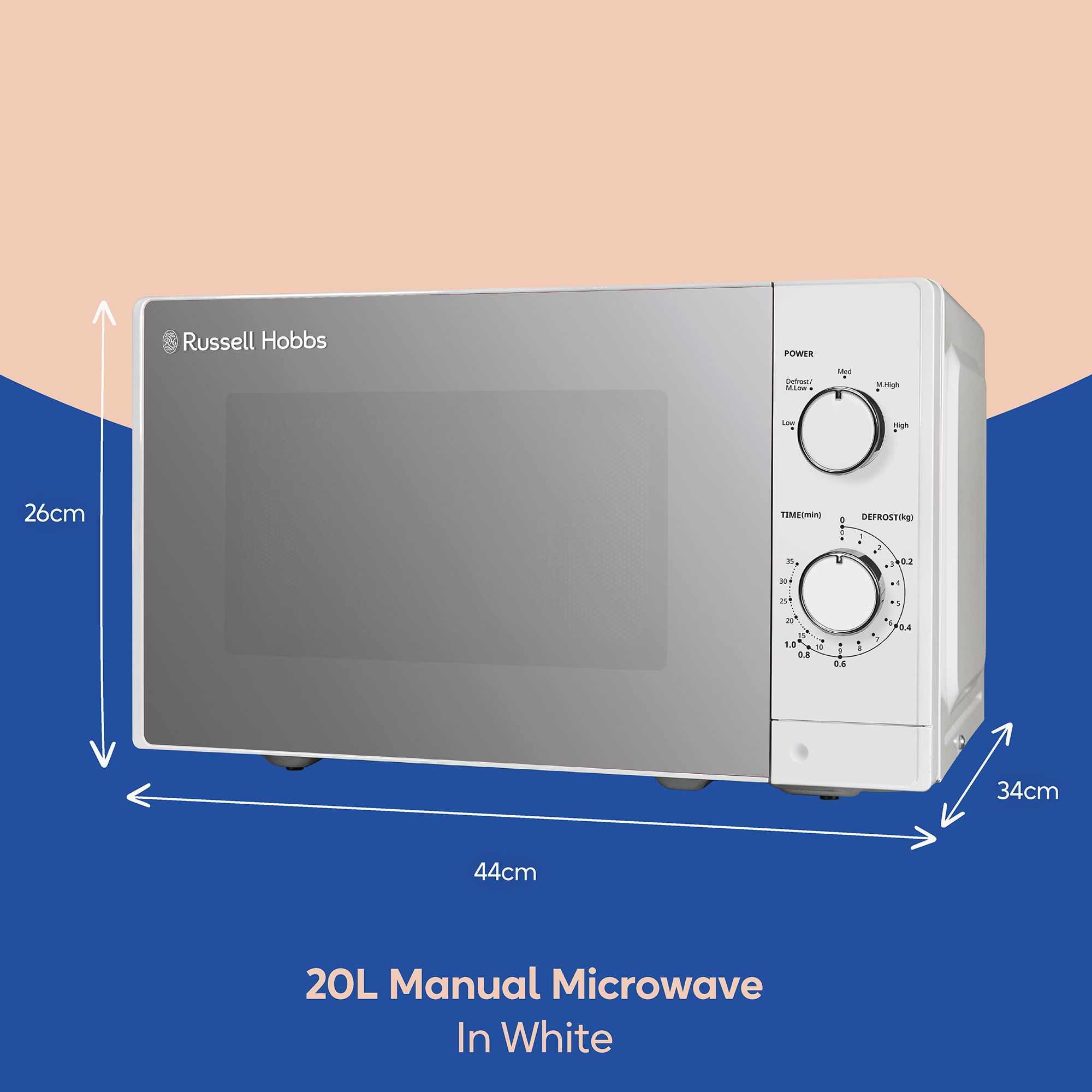 Russell Hobbs Manual Microwave 20 Litres 800W RHM2027