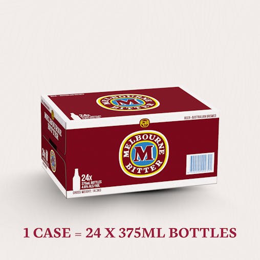 Melbourne Bitter, Australian Style Lager, Bitter Lager, 4.6% ABV, 375mL (Case of 24 Bottles)