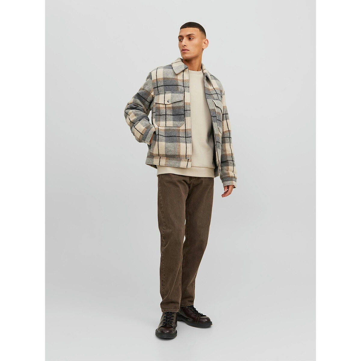 Veste doublée à carreaux