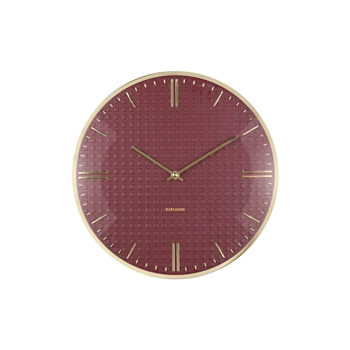 Karlsson wandklok Riqueza - rood - Ø35cm