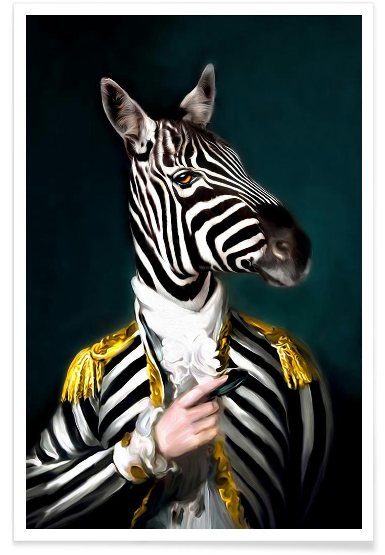 MISTER STRIPE - Affiche blanc & noir