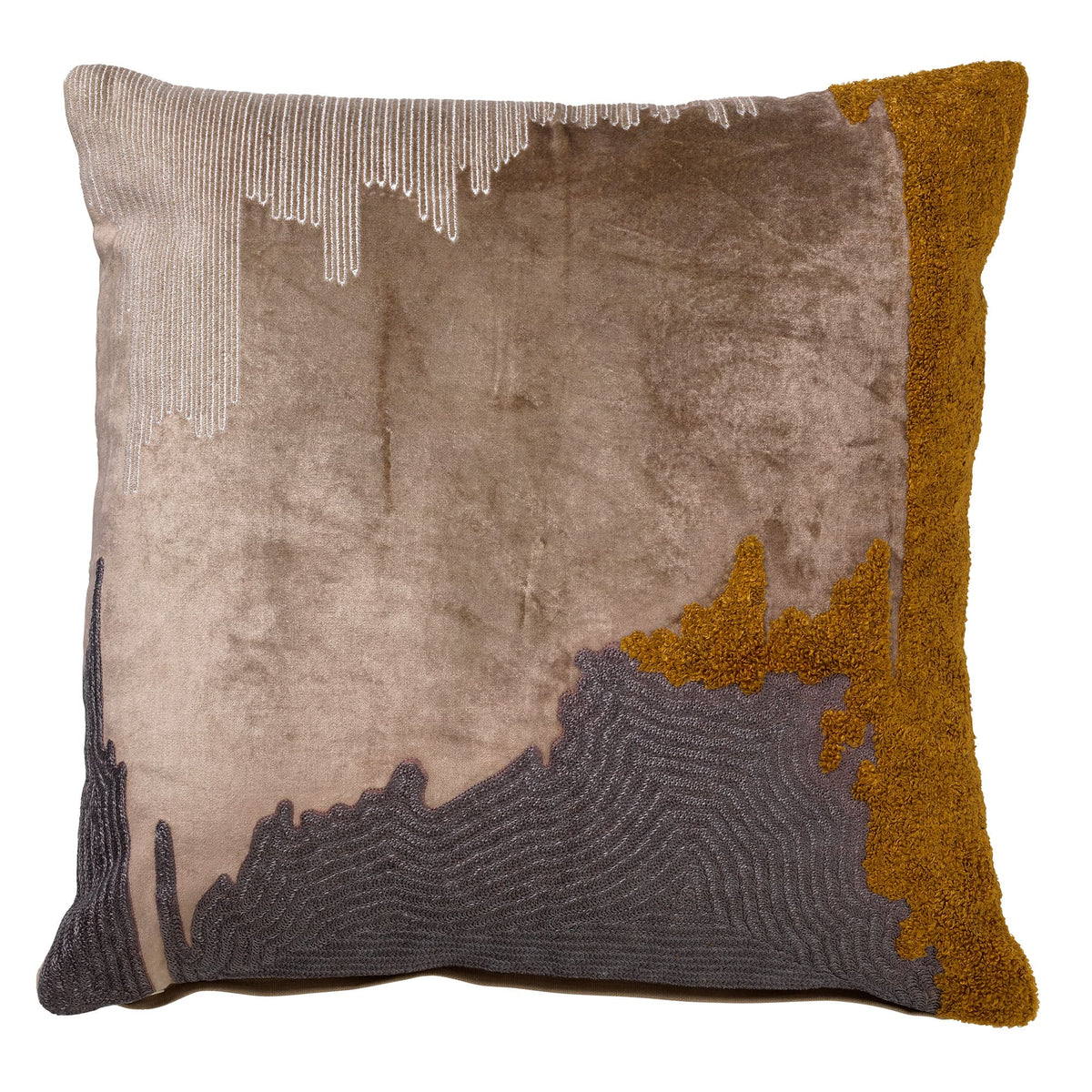 Hoii sierkussen Monet - 45x45 cm - Natuur - Beige