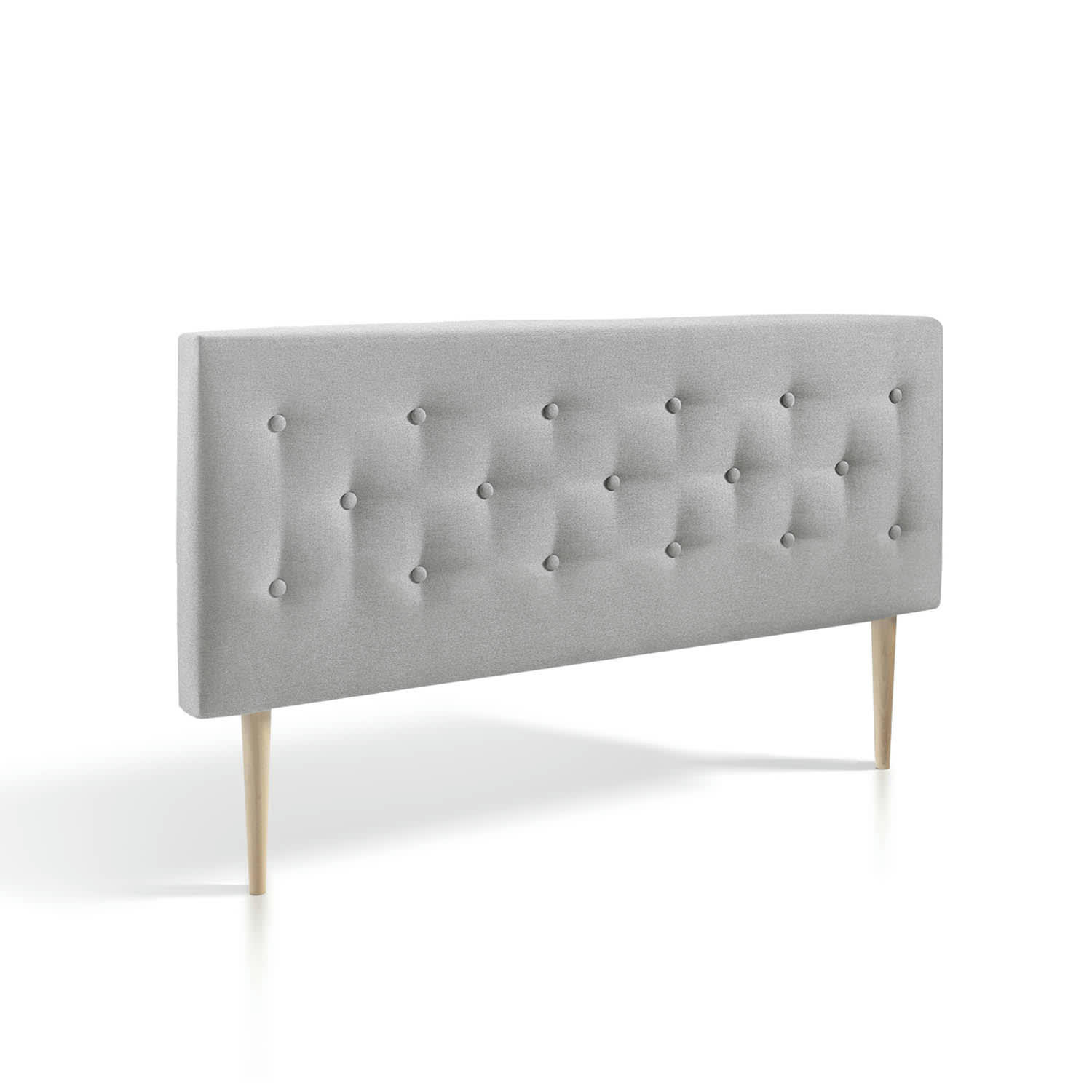 OSLO - Tête de lit 90x100 cm, capitonnée tissu gris