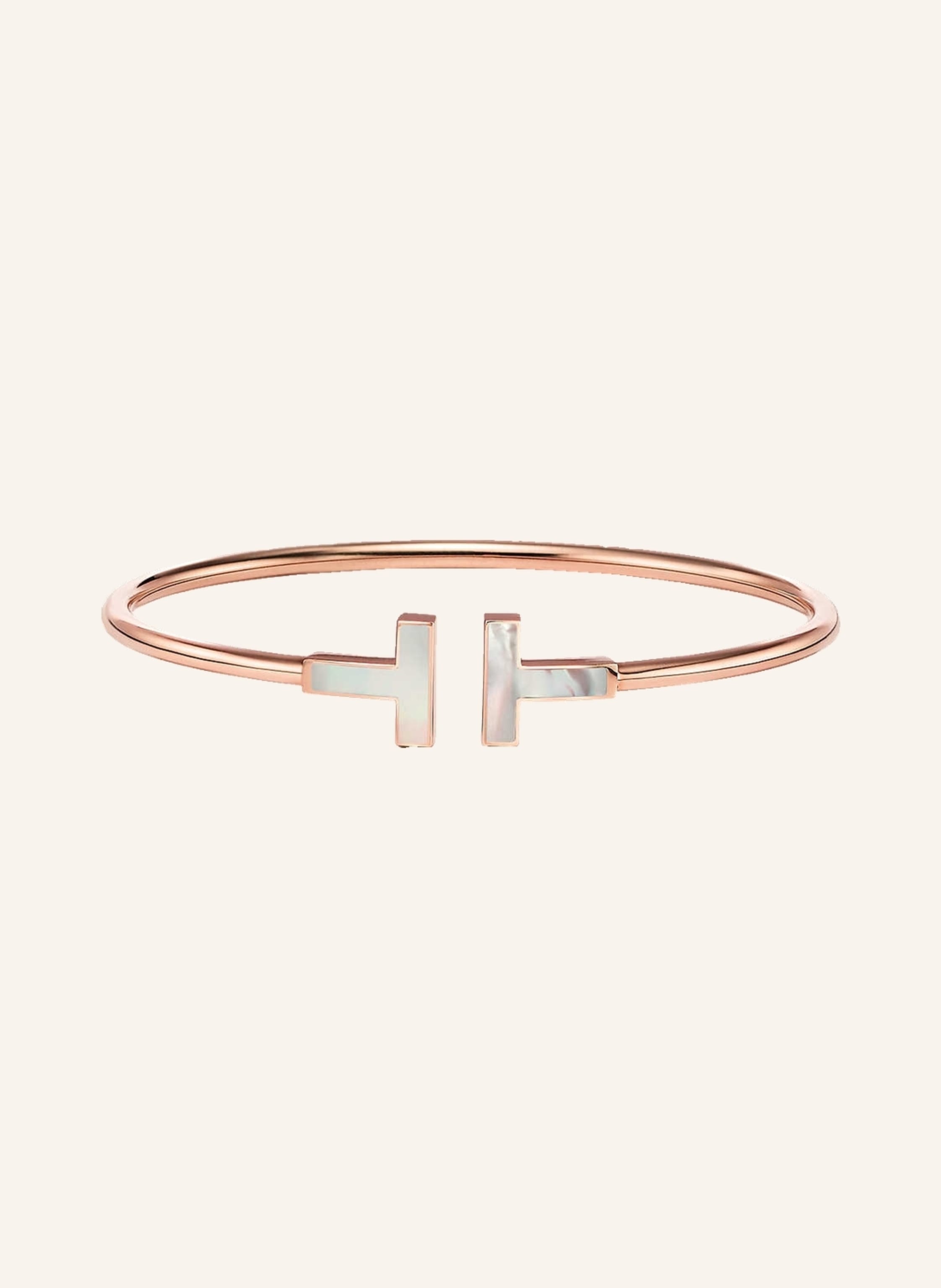 TIFFANY & Co. Armreif TIFFANY T WIRE aus 18 Karat Roségold mit Perlmutt