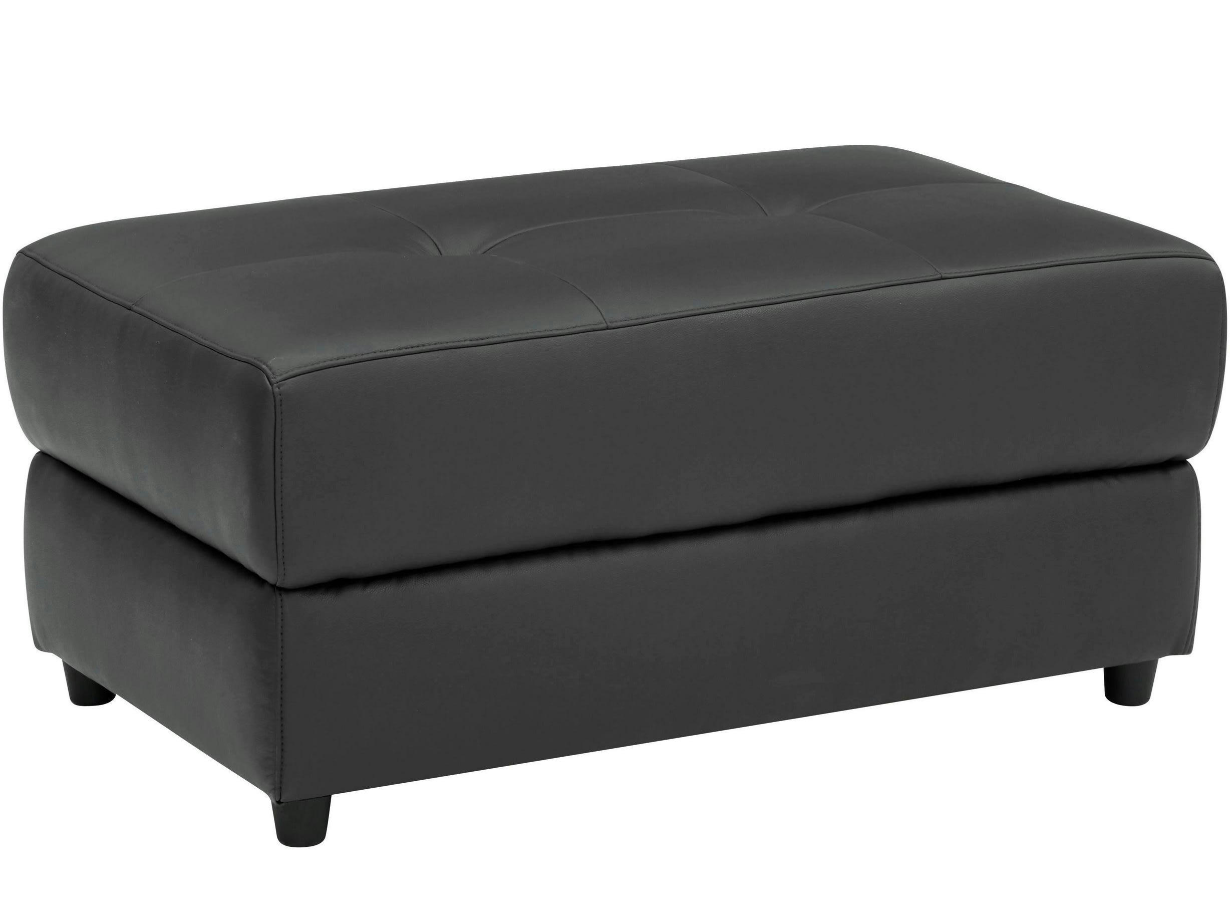 CAPENA - Pouf rembourré en PU gris