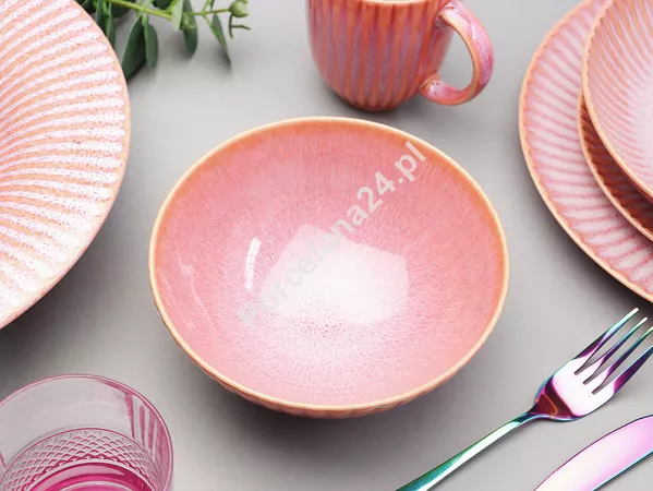 Serwis obiadowo - herbaciany na 6 osób (26 el.) Lubiana - Stoneware Blush