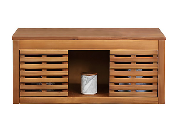 Meuble sous vasque suspendu en bois d'acacia - 90 cm - PENEBEL
